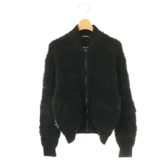 ヒステリックグラマー HYSTERIC GLAMOUR ヤーンMIX パイルブルゾン ニットジャケット F ブラック /ES ■OS ■SH