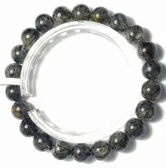 ★定価375万円★上質EU製★★繁栄を呼ぶ★35A天然水晶★ブラックルチルブレスレッ超巨大9mm★A1925