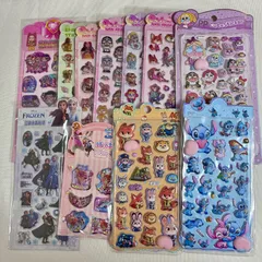 シールおまとめセット　ウォーターシール　ぷっくりシール　おしりシール　ズートピア　クライベイビー　デーモンハンターズ　アナ雪　スティッチ