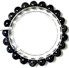 ★定価375万円★上質EU製★★繁栄を呼ぶ★35A天然水晶★ブラックルチルブレスレッ超巨大9mm★A688