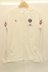 【中古】 NIKE メンズナイロンジャケット S ナイロンジャケット NIKE x PARIS SAINT-GERMAIN S 白 ホワイト プリント