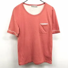 【中古】[印象A] BOYCOTT ボイコット Tシャツ / カットソー レディース 2 ヘザーサーモンピンク ポリ×綿 無地 丸首 半袖 ショートスリーブ 胸ポケットのサムネイル