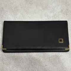 dunhill ダンヒル 長財布 ロングウォレット 財布 ウォレット 二つ折り長財布 札入れ カードケース メンズ 人気 定番 ブランド 高級 レザーウォレット ロゴ ブラック 黒 ビジネス 紳士用 ゴールド金具 クラシック エレガント