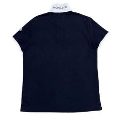 美品★ MONCLER 襟ロゴ　XS ネイビー　ポロシャツ 正規品　5S201 格安SALEスタート！ 襟ロゴ MONCLER 美品 正規品 5S201 ネイビー