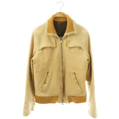 ジョルジオブラット GIORGIO BRATO レザージャケット アウター ジップアップ ライトベージュ /CX ■OS