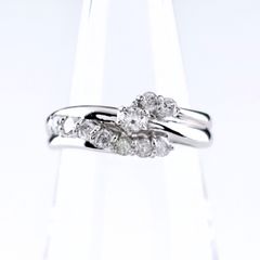 43-5/美品 モニッケンダム Pt900 ダイヤ計0.57ct リング 指輪 - メルカリ