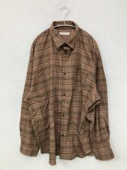 FREAK'S STORE フリークスストア シャツ/ブラウス L ブラウン チェック柄 ミドル丈 長袖 レギュラーカラー