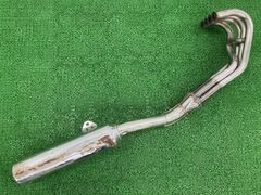 バリオスII マフラー K406 カワサキ 純正 バイク 部品 ZR250B 後期 バリオス2 BALIUS2 修復素材に 車検 Genuine 【中古】 27