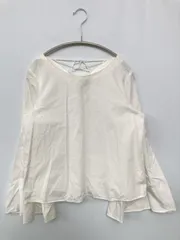 alicia PAGEBOY アリシアページボーイ シャツ/ブラウス F ホワイト コットン 無地 レース ショート丈 長袖 ノーカラー