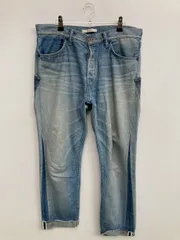 Johnbull ジョンブル デニムパンツ M ブルー クロップド・半端丈 無地 ワイド・ルーズ ストレート レギュラー ヴィンテージ