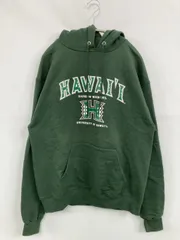 Champion チャンピオン パーカー M グリーン コットン 裏起毛 前面プリント バックプリント ブランドロゴ 長袖 プルオーバー