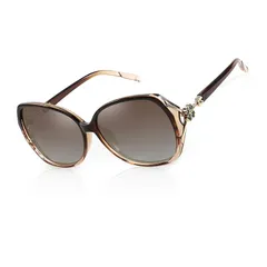 [FEISEDY] 偏光サングラス レディース UV400 紫外線対策 楕円型 だ円 キャッツアイ 軽量 大きめ ビッグフレーム お洒落 スポーツ ショッピング 運転用 B1085