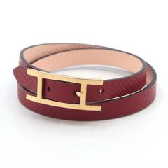 希少! エルメス 新品 プティアッシュ シルクブレスレット ドゥブル