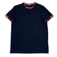 MONCLER レタリング リンガー ロゴ 半袖 Tシャツ ネイビー Lサイズ 