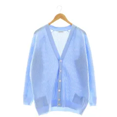 マディソンブルー MADISONBLUE 24SS BIG KNIT V CD MESH メッシュカーデ カーディガン Vネック XS ライトブルー MB241-8015 /CX ■OS