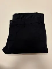 UNIQLO メンズ ズボン ブラック コットン ストレッチ パンツ 32インチ