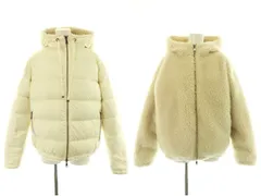 モンクレール MONCLER KOLIMA GIUBBOTTO ボア ナイロン リバーシブルダウンジャケット アウター ジップアップ 1 アイボリー /NR ■OS
