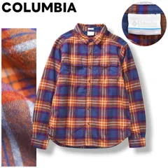 コロンビア COLUMBIA レギュラーフィット REGULAR FIT 長袖 ネルシャツ ダブルポケット ラウンドヘム 裏地 ワッフル サーマル M チェック柄 マルチカラー アウトドア カジュアル ウェア メンズ