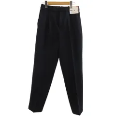 ユニクロ UNIQLO タグ付き 感動タック パンツ スラックス テーパード センタープレス 紺 ネイビー M