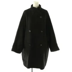 マックスマーラ MAX MARA vintage アルパカウールダブルボタンシャギーコート アウター 36 黒 /NR ■OS ■SH