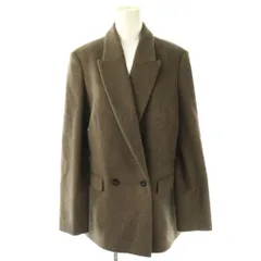 セオリーリュクス theory luxe 25AW Gem Terry Jacket テーラードジャケット ダブル カシミヤ混 036 ダークブラウン /ES ■OS