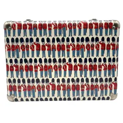 【美品】Cath Kidston キャスキッドソン 兵隊柄 スーツケース トランクケース 本体のみ 金具ネジ1か所欠品 キャリー バッグ カバン 旅行用収納ケース レトロデザイン おしゃれ