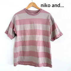niko and...　ニコアンド　メンズ　ボーダーTシャツ　L　半袖　カジュアル　春夏　送料込み  6465833