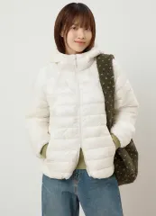 SPAO スパオ 씬라이트 ダウン グロシー 白 Sサイズ