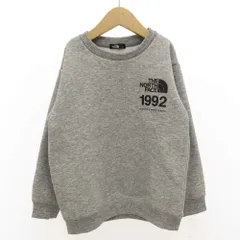 ザノースフェイス THE NORTH FACE ロゴプリント クルーネック スウェット トレーナー 裏起毛 男の子 130 グレー /GV ■GY14