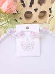 小さなお花イヤーカフ風耳飾り(pastel mix)