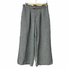ユニクロ UNIQLO :C ツイードタックワイドパンツ ヘリンボーン スラックス グレー 221-473227 レディース