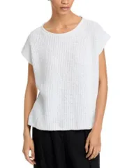 エイリーンフィッシャー レディース アウター ニット・セーター Eileen Fisher Ballet Neck Sweater White ホワイト