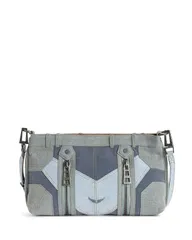 ザディグ エ ヴォルテール レディース バッグ ショルダーバッグ パッチワーク デニム Zadig Voltaire Sunny Moody Denim Patchwork Crossbody Silのサムネイル