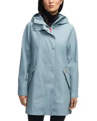 ハンター レディース アウター ジャケット・ブルゾン Hunter Abbey Short Rubberized Rain Jacket Blizzard Blue ブルーのサムネイル