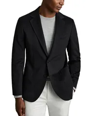 レイス メンズ アウター ジャケット・ブルゾン ブレザー ジレ REISS Patch Single Breasted Two Button Gilet Insert Blazer Navy ネイビー
