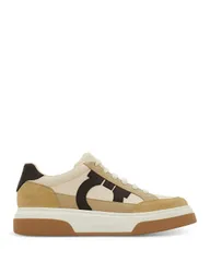 フェラガモ メンズ シューズ スニーカー レザー FERRAGAMO Mens Cassina Leather Sneakers Stone ストーン