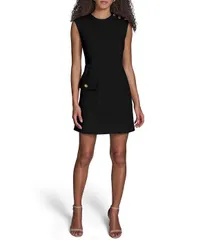 ビーシビージー レディース トップス ワンピース ミニ ノースリーブ BCBG Sleeveless Mini Dress With Front Flapocket Black ブラック