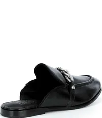 フライ レディース シューズ パンプス レザー ローファー Frye Faith Leather Chain Hardware Detailoafer Mules Black ブラック