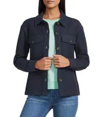 ウエストバウンド レディース アウター コート パイル ジャケット Westbound Terry Twill Point Collar Coordinating Jacket Dark Navy ネイビー