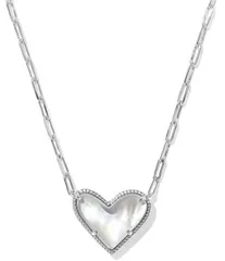 ケンドラスコット レディース アクセサリー ネックレス・チョーカー レース Kendra Scott Ari Heart Statement Short Pendant Necklace SilverIvory Mother of Pearl アイボリー