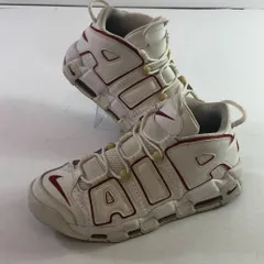 04w6458∞※【中古】NIKE AIR MORE UPTEMPO 96 ナイキ エア モア アップテンポ モアテン 921948-102 ホワイト/バーシティレッド 27.5cm スニーカー 【八王子店】
