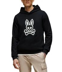 サイコバニー メンズ アウター パーカー・スウェット パーカー Psycho Bunny Harley Hoodie Black ブラックのサムネイル