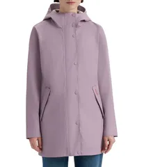 ハンター レディース アウター コート ジャケット Hunter Acacia Rubberized Hooded 2Way Zip Front Waterproof Rain Jacket Dustのサムネイル