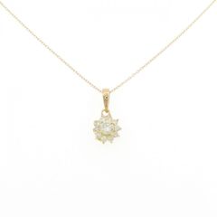 本物鑑定済】 K18 ダイヤ花モチーフ ネックレス - メルカリ