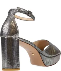 ペレモーダ レディース シューズ サンダル プラットフォーム リブ サテン アンクル ヒール Pelle Moda Pearly 2 Glitter Ribbed Satin Ankle Strap High Heel Platform Dress Sanda
