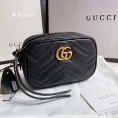 新品に近い 新型  人気 GUCCI (グッチ) GGマーモント ショルダーバッグ ミニバッグ チェーンバッグ  レザー 448065