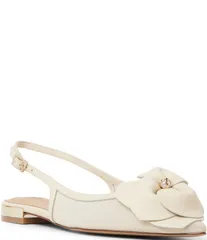 テッドベーカー レディース シューズ パンプス Ted Baker London Lili Rose Flower Ornament Pointed Toe Slingback Flats Creamのサムネイル