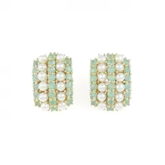 K18YG 淡水パール ピアス