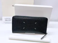 現行　美品　Maison Margiela　メゾンマルジェラ　４ステッチ　ジップアラウンドウォレット　ラウンド　長財布　黒　S56UI0110P4455T8013