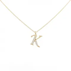K18YG イニシャルK ダイヤモンド ネックレス 0.05CT